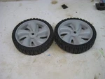 21" Mtd Yard Machines Push Lawn Mower 140 Cc Pair Of 7-7/8" Rear Plastic Wheels. Fixed Price $21.99.