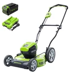 Greenworks 40V 19INCH Cordless Push Lawn Mower With 5AH Battery & Charger. Fixed Price $379.99.