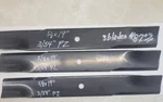 (3) Heavy Mower Blades For Husqvarna PZ54, PZT54, Z454, Z554 Zero Turn Models. Fixed Price $77.00.