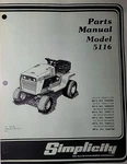 Simplicity 5116 36" 42" H.p Lawn Tractor 1690684 1690629 Parts Catalog Manual. Fixed Price $96.04.