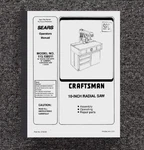 Instruction Manual - Assembly Operating Craftsman 10" Inch Radial Saw 113.198511. Fixed Price $15.97.