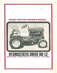 Tractor Operator & Service Parts Manual Fits Shaw HD-12 Hydrostatic Drive Riding. Fixed Price $19.97.