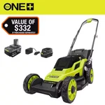 Ryobi One+ 18V 13" Cordless Walk Behind Push Lawn Mower Kit P1180 4.0AH. Fixed Price $189.99.