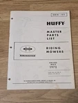 1973 Huffy Riding Mowers Lawn Tractor Illustrated Master Parts List RI-73. Fixed Price $24.95.