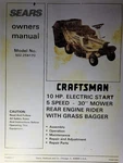 Sears Craftsman 10 Hp Riding Lawn Mower Owner, Service & Parts Manual 502.254170. Fixed Price $107.94.