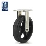 (1) Dh Casters 8" Heavy Duty Rigid Mold-on Rubber Wheel Bin Container Dumpster. Fixed Price $20.24.
