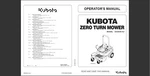 Kubota Zero Turn Mower Model Z232KW-AU Maintenance And Owner Manual. Fixed Price $32.99.