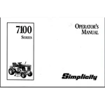 Simplicity 7112 7114 7116 7117 7119 Hydrostatic Tractor Operator's Manual 56 Pgs. Fixed Price $16.50.