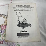 Rally 22 Lawn Mower Owner S Manual. Fixed Price $12.00.