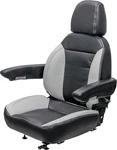 Grey Vinyl Universal Mower Seat W/ Armrests - Scag, Dixon, Exmark, Hustler, Jd. Fixed Price $399.99.