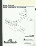 Land Pride Rear Blades RB0548 RB0560 RB1560 RB1572 RB1584 Operator's Manual. Fixed Price $11.95.