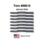 7-BLADE Set Toro Groundsmaster 4000-D P/n 92-5608-03 Made In The Usa 1/4" Thick. Fixed Price $169.95.