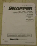 Snapper ZF2200K ZF2500K Zero Turn Riding Mower ZF6100M Parts Manual. Fixed Price $29.99.