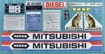 1980'S Satoh Beaver Iii S373D Mitsubishi Tractor Reproduction Decal Set. Fixed Price $130.00.