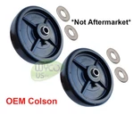 (2)6"DECK Wheels,john Deere 655,755,855,955 Compact Utility Tractors 50",60",72". Fixed Price $34.95.