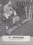 1964 Toro 58" Professional Mower Owner's & Parts List Manual. Fixed Price $29.69.