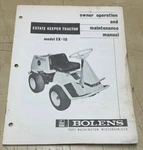 Vtg Bolens 1968 Estate Keeper Tractor EK-10 Owner Operation Maintenance Manual. Fixed Price $29.95.