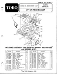 Toro Lawn Mower Model 26682 Serial 9000001 And Up Parts Catalog 1989 Schematic. Fixed Price $9.99.