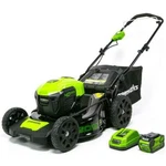 Greenworks 2507802 40V Walk-behind Lawn Mower. Fixed Price $293.00.