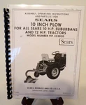 Sears 10" Busting Plow Implement Garden Tractor Owner & Parts Manual 917.253020. Fixed Price $8.95.