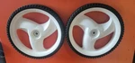(2) Used 12" Husqvarna/craftsman Push Mower Rear Wheels 532433097. Fixed Price $20.00.