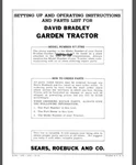 Sears Roebuck David Bradley Deluxe Super 3 Owners Manual Tractor 917.57562. Fixed Price $20.00.