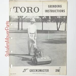 Genuine Toro 21 Greensmaster Lawn Mower Grinding Instructions Manual. Fixed Price $20.00.