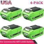 4-PACK 6.0AH Battery For Greenworks 40V G-max 29462 29472 20262 21332 26272 New. Fixed Price $143.96.