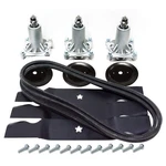 54" Lawn Mower Rebuild Kit Spindles Blades Pulleys Belt For Husqvarna LGT2654. Fixed Price $104.99.