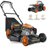 Mutaomay 21" Self-propelled Gas Lawn Mower With Bagger 170CC,7POSITION Height. Fixed Price $317.99.