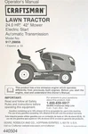 Sears Craftsman YT4000 24.0 Hp 42" Hydro Lawn Tractor 917.288560 Owners Manual. Fixed Price $50.96.