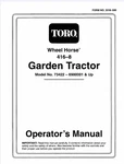 Wheel Horse 416-8 Garden Tractor Operators Owners Manual Operation Booklet. Fixed Price $19.76.