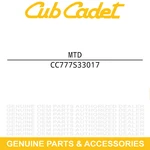 Mtd 777S33017 Label LT5 Rdr:trans Cover Murray Troy-bilt Pony Tuffy 775S 762F. Fixed Price $41.95.