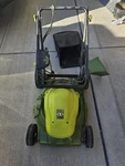 Sun Joe MJ408E Electric Walk-behind Rotary Lawn Mower Green With Grass Catcher. Fixed Price $95.00.