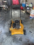 Poulan Pro 2150 Gas Walk-behind Lawn Mower Hand Push Rotary Yellow/black. Fixed Price $100.00.