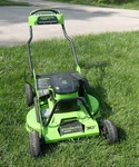 Greenworks Commercial Optimus 82LM30S 30" Self Propelled Mower. Fixed Price $1450.00.