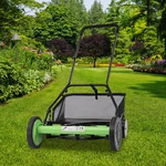 New 20" Manual Lawn Mower Hand Push Reel Walk-behind Grass Catcher W/ 5 Blades. Fixed Price $124.24.