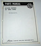 Ariens 831000 Series 48" Sno-thro Snow Thrower Parts Manual Model 831010 1978. Fixed Price $6.75.