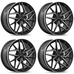 (set Of 4) RS11 Gloss Black Alloy Wheel Rims 19X8.5 5X114.3 (5X4.5) +42MM 6444. Fixed Price $1134.36.
