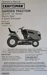 Sears Craftsman GT5000 26.0 H.p 54" 6-SP Garden Tractor 917.250240 Owners Manual. Fixed Price $50.96.