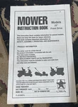 Mower Instruction Book, Model 22" Front Drive, Murray, Inc.. Fixed Price $18.99.