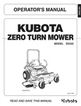 Kubota ZG332 Zero Turn Mower Service Operation Operator's Manual. Fixed Price $34.00.