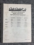 Cub Cadet 1997 Home Maintenance Master Parts Book Spring Summer. Fixed Price $8.99.