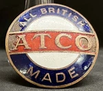 British Atco Atlas Chain Company Mower Antique Badge Enameled. Fixed Price $54.60.