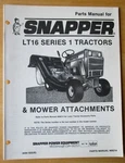 Snapper LT16 Series Tractors & Mower Attachments Parts Manual #06214. Fixed Price $10.99.