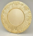 Royal Doulton Godinger Country Roses Gold Charger Plate 14". Fixed Price $75.00.