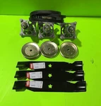 Husqvarna YTH24K48 48" Lawn Mower Deck Rebuild Kit Spindles Blades Belt Pulleys. Fixed Price $98.25.