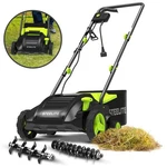 Steelite 13" 12 Amp 2-IN-1 Electric Lawn Dethatcher And Scarifier With 8-GAL Bag. Fixed Price $119.99.