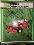 1986 Deines Corporation 1848T 1850T 1860T 1450 Mowers 1980S Original Brochure. Fixed Price $19.99.