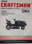 Sears Craftsman 15.0 H.p 6-SPD 42" Lawn Tractor 917.257643 Owner & Parts Manual. Fixed Price $116.99.